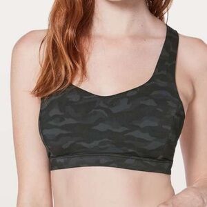 Lululemon Free to Be Serene Camo Sports Bra